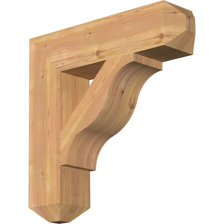 Ekena Millwork Funston Craftsman Smooth Bracket, Western Red Cedar, 5 1/2"W x 24"D x 24"H BKT06X24X24FST04SWR